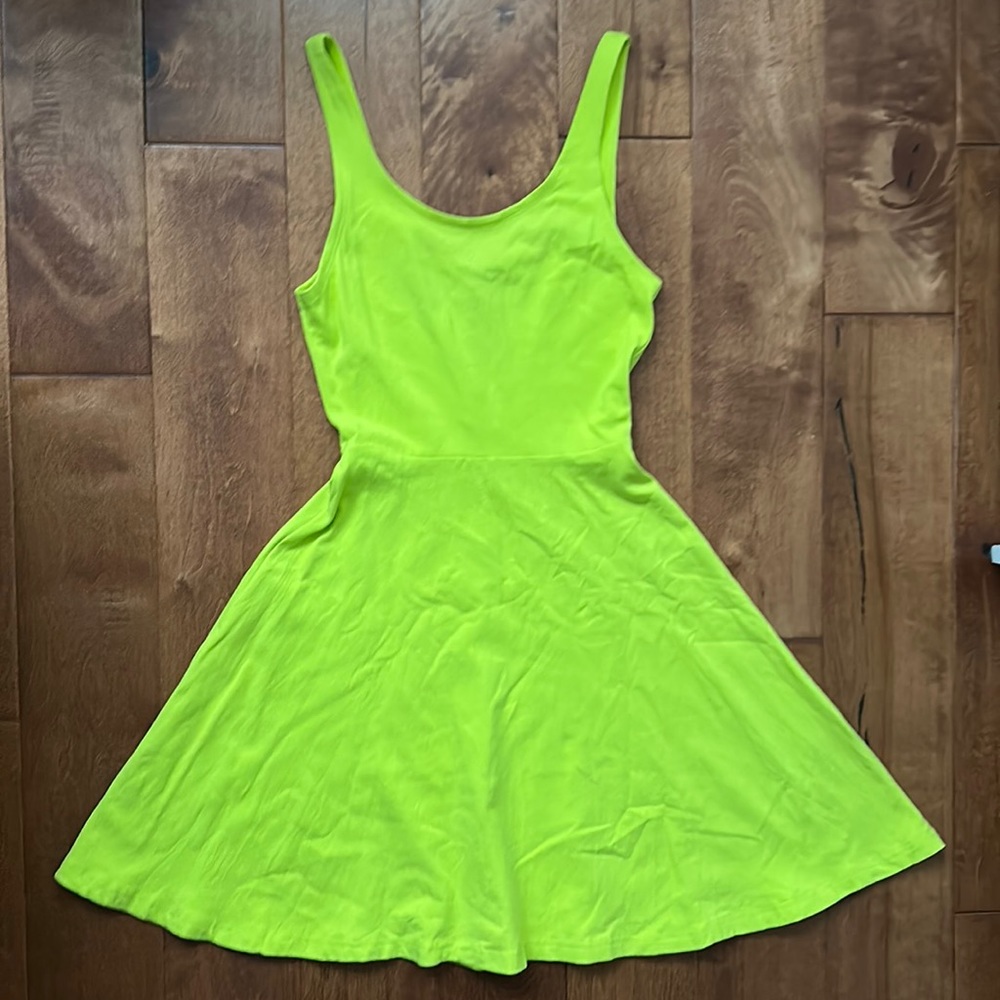 Express skater dress - neon yellow, XS